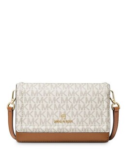 Маленькая сумка через плечо Jet Set Charm для телефона Michael Kors, цвет Tan/Beige 3922026 | vanilla/acorn