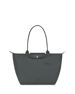 Зеленая большая сумка-тоут Le Pliage из переработанного нейлона Longchamp, цвет Gray 4169375 | graphite