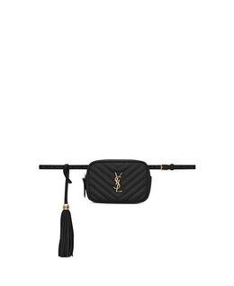 Стеганая кожаная поясная сумка Lou Saint Laurent, цвет Black 4937470 | black