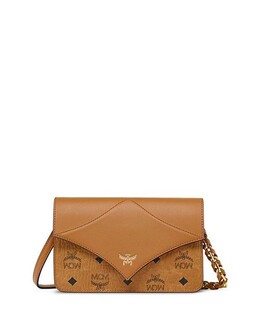 Миниатюрная сумка через плечо Diamond Visetos MCM, цвет Brown 4903295 | cognac/gold