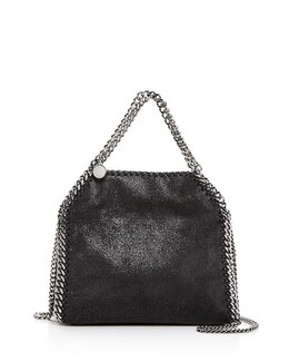 Миниатюрная складная сумка-тоут Falabella Stella McCartney, цвет Black 4735713 | black/silver
