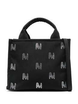 MSGM сумка-тоут с кристаллами и логотипом, черный 3742mdz78415 | черный