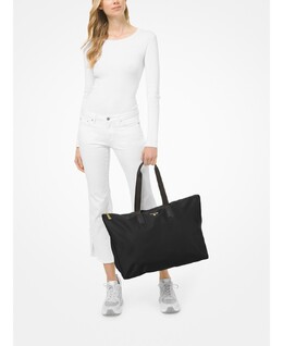 Складная дорожная нейлоновая сумка-тоут Jet Set Michael Kors 11946413 | black/gold