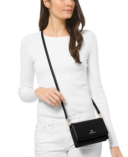 Маленькая сумка через плечо Jet Set Charm для телефона Michael Kors 11951071 | black/gold