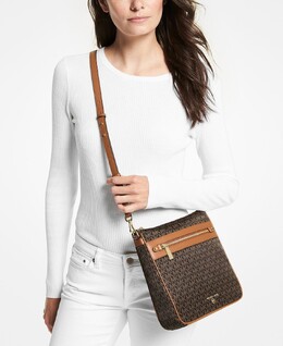 Сумка Michael Kors Signature Jet Set Charm Small North South, коричневый 15226429 | brown/acorn