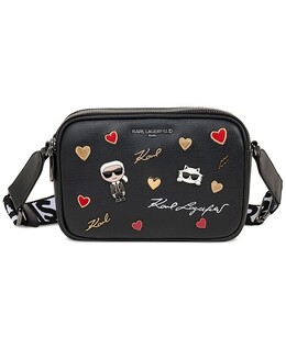 Сумка через плечо Maybelle с двойной молнией и подвеской Karl Lagerfeld PARIS, черный 15877530 | multi/black