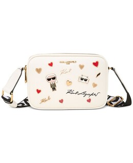 Сумка через плечо Maybelle с двойной молнией и подвеской Karl Lagerfeld PARIS, белый 15877530 | multi/white
