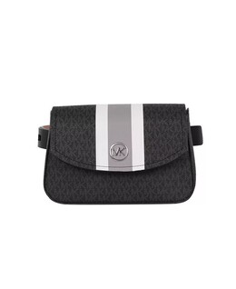 Женская поясная сумка Michael Kors с полоской и логотипом, черный 19490018 | black