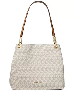 Большая сумка-тоут на плечо Kensington с логотипом Michael Kors, бежевый 17460413 | vanilla/acrn