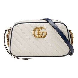 Сумка gg marmont series single-shoulder bag small-size white Gucci, белый 447632-0olfx-9085 | white