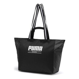 Сумка core base large shopper bag 'black white' Puma, черный 076569-01 | black/white