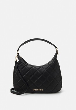 Сумка на плечо Valentino стеганая с золотой фурнитурой, черный 5va51h0dg-q11 | nero