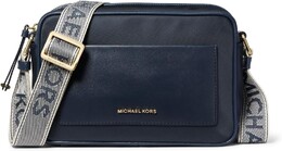 Большая сумка через плечо Jet Set East/West с ремешком из ткани Michael Kors, темно-синий 9931184 | navy