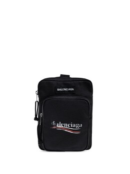 Balenciaga сумка-мессенджер с принтом логотипа Explorer, черный 6202602aa29 | черный