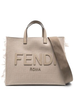 Жаккардовая сумка-тоут Fendi FF, серый 7va591ap1n | серый