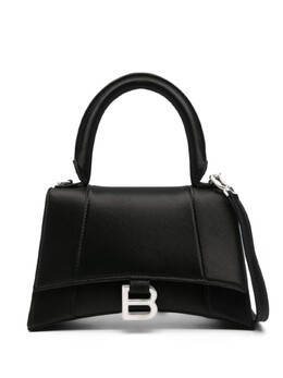 Атласная сумка-тоут Balenciaga Hourglass, черный 5935462aatp | черный