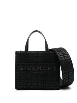 Маленькая сумка-тоут Givenchy с вышитым логотипом, черный bb50n0b1me | черный