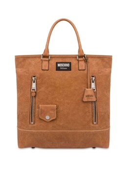 Moschino сумка-тоут с логотипом, коричневый a74688015 | коричневый