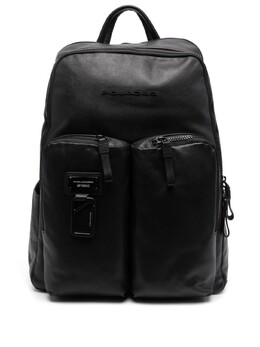 Piquadro рюкзак с тисненым логотипом, черный ca3869ap | черный