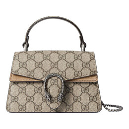 Сумка dionysus mini top handle bag 'beige ebony' Gucci, бежевый 752029-khnrn-8642 | beige/ebony