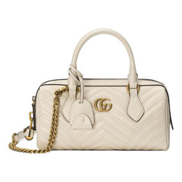 Сумка gg marmont small top handle bag 'white' Gucci, белый 746319-aabzb-9022 | white