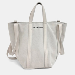 Balenciaga Cream Fabric Everyday North South Bag 1216379