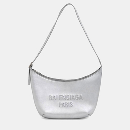 Balenciaga Silver Leather Mary Kate Sling Shoulder Bag 1216377
