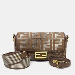 Fendi Brown Leather Baguette Bag 1216232