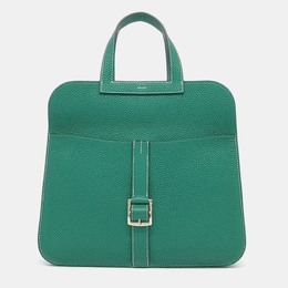 Hermes Green Leather Halzan Bag 31 1216227
