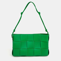 Bottega Veneta Green Leather Cassette Shoulder Bag 1216189