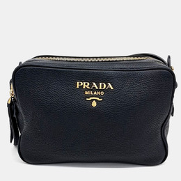Prada Black Leather Vitello Phoenix Crossbody Bag 1216252