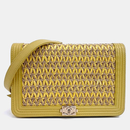 Chanel Yellow Leather Boy WOC Mini Crossbody Bag 1216244