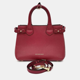 Burberry Red Leather Banner Bag Small 1216141