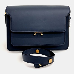 Marni Navy Blue Leather trunk bag 1216129