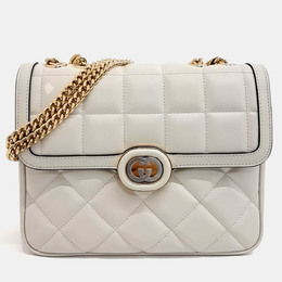 Gucci White Leather Deco Small Shoulder Bag 1216184