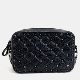 Valentino Black Leather Rockstud Crossbody Bag 1216149