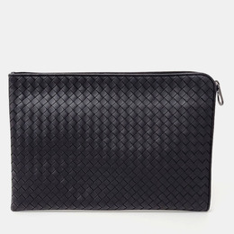 Bottega Veneta Black Leather mesh clutch 1216131