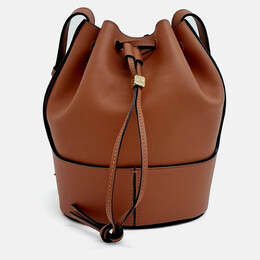Loewe Brown Leather Balloon Bucket Bag 1216135
