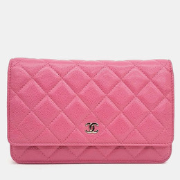 Chanel Pink Leather Caviar WOC Mini Crossbody Bag 1216104