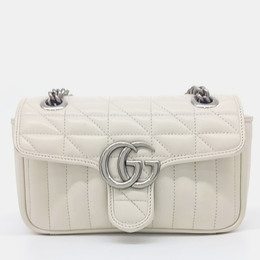 Gucci White Leather Matrasse Mini Shoulder Bag 1216052