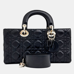 Christian Dior Black Leather Cannage tote and shoulder bag 1216067