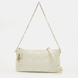 Christian Dior White Cannage Leather Mini Midi Miss Christian Dior Bag 1215902