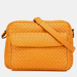 Bottega Veneta Yellow Nappa Intrecciato Front Pocket Messenger Bag 1215702