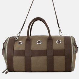 Hermes Dog Khaki/Feu Toile Military Canvas Carry Bag 1215810