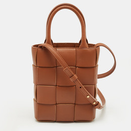 Bottega Veneta Brown Intreccio Leather Mini Cassette Tote 1215722