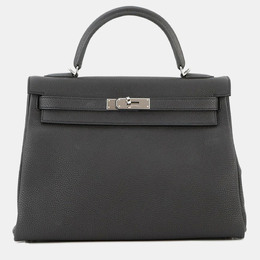 Hermes Kelly Retourne 32 Black Togo Leather Bag 1215792