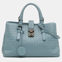 Bottega Veneta Blue Small Nappa Intrecciato Roma Satchel 1215707