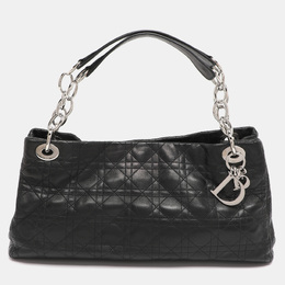 Christian Dior Black Soft Cannage Leather East West Tote 1215698
