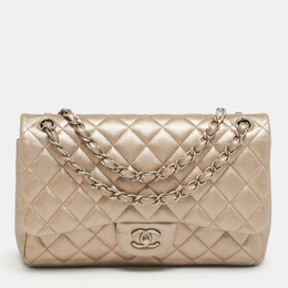Chanel Metallic Quilted Leather Jumbo Classic Double Flap Bag 1213581