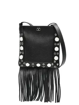 Valentino Garavani fringed studded shoulder bag 31669218
